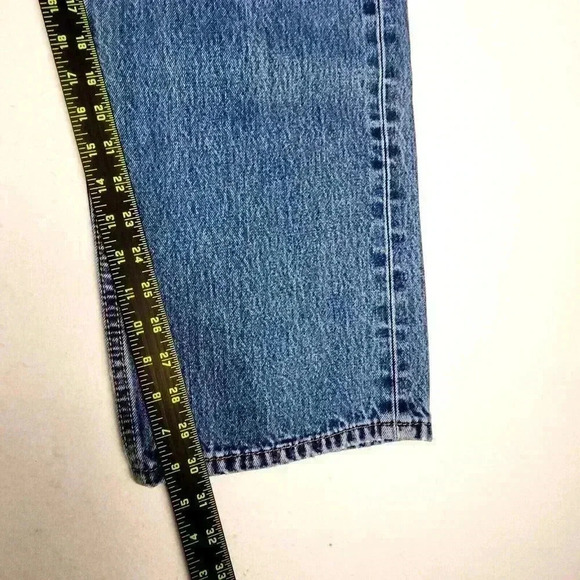 Levi's 505 Regular Fit Mens Denim Jeans 40x32 Straight Leg Classic Zip Fly Blue - Picture 15 of 16